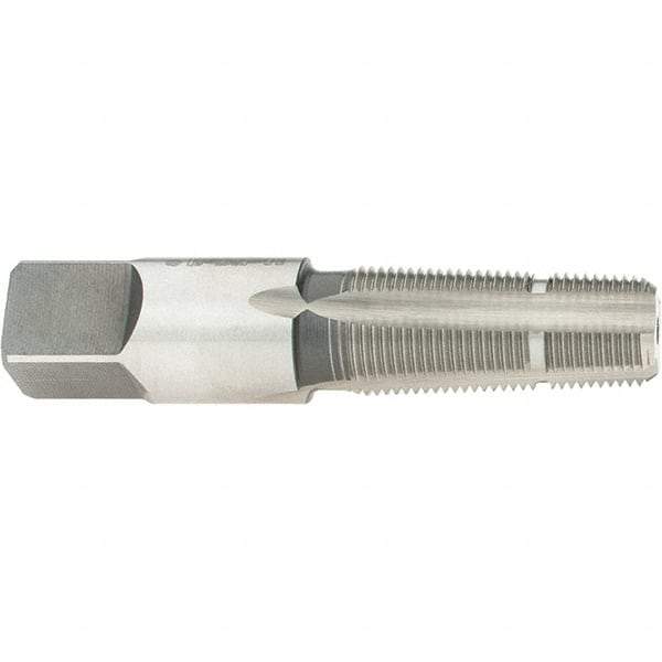 Heli-Coil - 1/8-27 NPT Thread 4 Flutes, Bottoming Chamfer, Bright Finish, High Speed Steel, Pipe STI Tap - 2-7/16" Overall Length, 9/16" Shank Diam, 0.421" Square Size, 1-1/16" Thread Length - Exact Industrial Supply