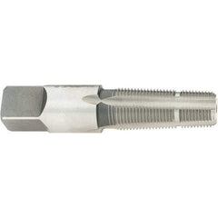 Heli-Coil - 1/8-27 NPT Thread 4 Flutes, Bottoming Chamfer, Bright Finish, High Speed Steel, Pipe STI Tap - 2-7/16" Overall Length, 9/16" Shank Diam, 0.421" Square Size, 1-1/16" Thread Length - Exact Industrial Supply