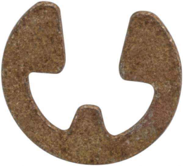 Rotor Clip - 0.052" Groove Diam, 1/16" Shaft Diam, Zinc Yellow Dichromate Steel, E Style External Retaining Rings - 0.012" Groove Width, 0.005" Groove Depth, 0.01" Ring Thickness, Grade 1060-1090 - USA Tool & Supply