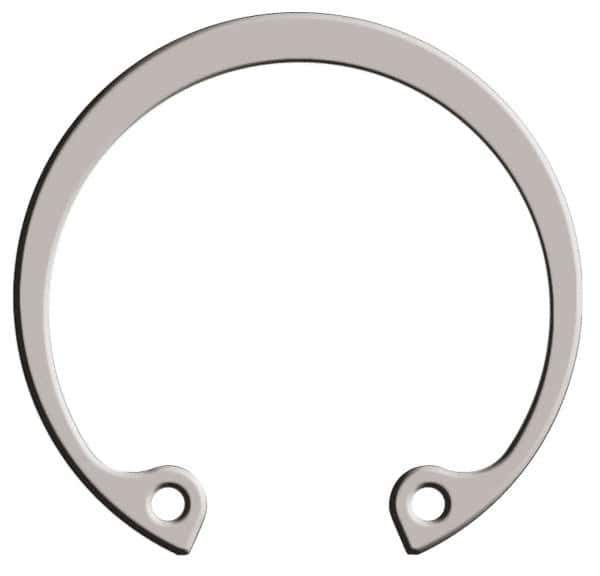 Rotor Clip - 0.025" Thick, Passivated Finish, Stainless Steel Snap Internal Retaining Ring - 0.029" Groove Width, 0.011" Groove Depth, 0.397" Groove Diam, Grade 15-7 Grade 632 - USA Tool & Supply