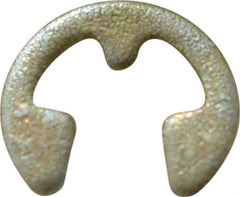 Rotor Clip - 0.074" Groove Diam, 3/32" Shaft Diam, Zinc Yellow Dichromate Steel, E Style External Retaining Rings - 0.02" Groove Width, 0.01" Groove Depth, 0.015" Ring Thickness, Grade 1060-1090 - USA Tool & Supply