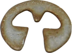 Rotor Clip - 0.079" Groove Diam, 7/64" Shaft Diam, Zinc Yellow Dichromate Steel, E Style External Retaining Rings - 0.02" Groove Width, 0.015" Groove Depth, 0.015" Ring Thickness, Grade 1060-1090 - USA Tool & Supply