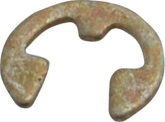 Rotor Clip - 0.095" Groove Diam, 1/8" Shaft Diam, Zinc Yellow Dichromate Steel, E Style External Retaining Rings - 0.02" Groove Width, 0.015" Groove Depth, 0.015" Ring Thickness, Grade 1060-1090 - USA Tool & Supply