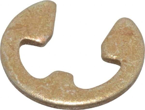Rotor Clip - 0.127" Groove Diam, 11/64" Shaft Diam, Zinc Yellow Dichromate Steel, E Style External Retaining Rings - 0.029" Groove Width, 0.022" Groove Depth, 0.025" Ring Thickness, Grade 1060-1090 - USA Tool & Supply