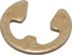 Rotor Clip - 0.127" Groove Diam, 11/64" Shaft Diam, Zinc Yellow Dichromate Steel, E Style External Retaining Rings - 0.029" Groove Width, 0.022" Groove Depth, 0.025" Ring Thickness, Grade 1060-1090 - USA Tool & Supply