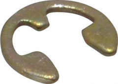 Rotor Clip - 0.147" Groove Diam, 3/16" Shaft Diam, Zinc Yellow Dichromate Steel, E Style External Retaining Rings - 0.029" Groove Width, 0.02" Groove Depth, 0.025" Ring Thickness, Grade 1060-1090 - USA Tool & Supply