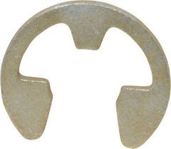 Rotor Clip - 3/16" Groove Diam, 7/32" Shaft Diam, Zinc Yellow Dichromate Steel, E Style External Retaining Rings - 0.029" Groove Width, 0.015" Groove Depth, 0.025" Ring Thickness, Grade 1060-1090 - USA Tool & Supply