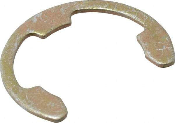 Rotor Clip - 1.079" Groove Diam, 1-3/16" Shaft Diam, Zinc Yellow Dichromate Steel, E Style External Retaining Rings - 0.068" Groove Width, 0.054" Groove Depth, 0.062" Ring Thickness, Grade 1060-1090 - USA Tool & Supply