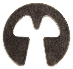 Rotor Clip - 0.079" Groove Diam, 7/64" Shaft Diam, Stainless Steel, E Style External Retaining Rings - 0.02" Groove Width, 0.015" Groove Depth, 0.015" Ring Thickness, Grade 15-7 Grade 632 - USA Tool & Supply