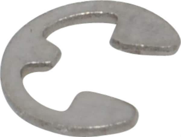 Rotor Clip - 0.116" Groove Diam, 5/32" Shaft Diam, Stainless Steel, E Style External Retaining Rings - 0.029" Groove Width, 0.02" Groove Depth, 0.025" Ring Thickness, Grade 15-7 Grade 632 - USA Tool & Supply