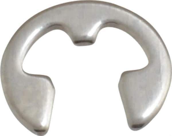 Rotor Clip - 0.127" Groove Diam, 11/64" Shaft Diam, Stainless Steel, E Style External Retaining Rings - 0.029" Groove Width, 0.022" Groove Depth, 0.025" Ring Thickness, Grade 15-7 Grade 632 - USA Tool & Supply