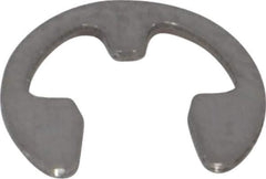 Rotor Clip - 0.147" Groove Diam, 3/16" Shaft Diam, Stainless Steel, E Style External Retaining Rings - 0.029" Groove Width, 0.02" Groove Depth, 0.025" Ring Thickness, Grade 15-7 Grade 632 - USA Tool & Supply
