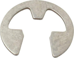 Rotor Clip - 0.21" Groove Diam, 1/4" Shaft Diam, Stainless Steel, E Style External Retaining Rings - 0.029" Groove Width, 0.02" Groove Depth, 0.025" Ring Thickness, Grade 15-7 Grade 632 - USA Tool & Supply