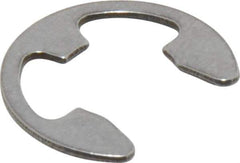 Rotor Clip - 0.343" Groove Diam, 7/16" Shaft Diam, Stainless Steel, E Style External Retaining Rings - 0.039" Groove Width, 0.047" Groove Depth, 0.035" Ring Thickness, Grade 15-7 Grade 632 - USA Tool & Supply