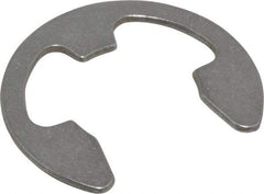 Rotor Clip - 0.485" Groove Diam, 5/8" Shaft Diam, Stainless Steel, E Style External Retaining Rings - 0.046" Groove Width, 0.07" Groove Depth, 0.042" Ring Thickness, Grade 15-7 Grade 632 - USA Tool & Supply