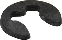 Rotor Clip - 1.9mm Groove Diam, 2.5 to 3mm Shaft Diam, Phosphate & Oil Steel, E Style External Retaining Rings - 0.54mm Groove Width, 0.5mm Ring Thickness, Grade 1060-1090 - USA Tool & Supply