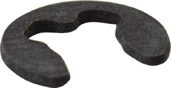 Rotor Clip - 3.2mm Groove Diam, 4 to 5mm Shaft Diam, Phosphate & Oil Steel, E Style External Retaining Rings - 0.64mm Groove Width, 0.6mm Ring Thickness, Grade 1060-1090 - USA Tool & Supply