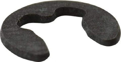 Rotor Clip - 3.2mm Groove Diam, 4 to 5mm Shaft Diam, Phosphate & Oil Steel, E Style External Retaining Rings - 0.64mm Groove Width, 0.6mm Ring Thickness, Grade 1060-1090 - USA Tool & Supply