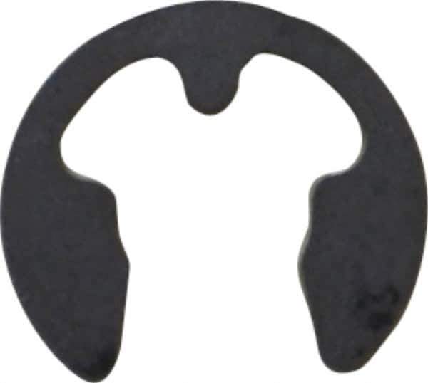 Rotor Clip - 5mm Groove Diam, 6 to 8mm Shaft Diam, Phosphate & Oil Steel, E Style External Retaining Rings - 0.74mm Groove Width, 0.7mm Ring Thickness, Grade 1060-1090 - USA Tool & Supply