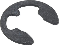 Rotor Clip - 7mm Groove Diam, 8 to 11mm Shaft Diam, Phosphate & Oil Steel, E Style External Retaining Rings - 0.94mm Groove Width, 0.9mm Ring Thickness, Grade 1060-1090 - USA Tool & Supply