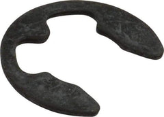 Rotor Clip - 12mm Groove Diam, 13 to 18mm Shaft Diam, Phosphate & Oil Steel, E Style External Retaining Rings - 1.35mm Groove Width, 1.3mm Ring Thickness, Grade 1060-1090 - USA Tool & Supply