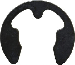Rotor Clip - 8mm Groove Diam, 9 to 12mm Shaft Diam, Phosphate & Oil Steel, E Style External Retaining Rings - 1.05mm Groove Width, 1mm Ring Thickness, Grade 1060-1090 - USA Tool & Supply