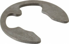 Rotor Clip - 15mm Groove Diam, 16 to 24mm Shaft Diam, Phosphate & Oil Steel, E Style External Retaining Rings - 1.55mm Groove Width, 1.5mm Ring Thickness, Grade 1060-1090 - USA Tool & Supply