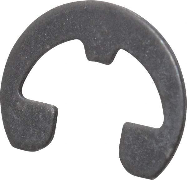 Rotor Clip - 0.21" Groove Diam, 1/4" Shaft Diam, Phosphate Steel, Reinforced E Style External Retaining Rings - 0.029" Groove Width, 0.02" Groove Depth, 0.025" Ring Thickness, Grade 1060-1090 - USA Tool & Supply