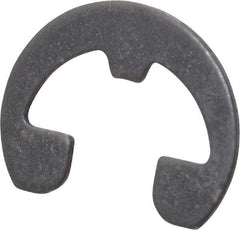 Rotor Clip - 0.21" Groove Diam, 1/4" Shaft Diam, Phosphate Steel, Reinforced E Style External Retaining Rings - 0.029" Groove Width, 0.02" Groove Depth, 0.025" Ring Thickness, Grade 1060-1090 - USA Tool & Supply