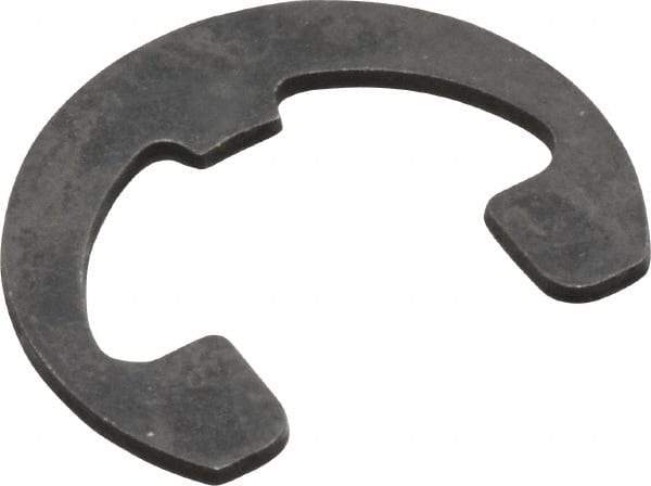 Rotor Clip - 7/16" Groove Diam, 9/16" Shaft Diam, Phosphate Steel, Reinforced E Style External Retaining Rings - 0.046" Groove Width, 0.062" Groove Depth, 0.042" Ring Thickness, Grade 1060-1090 - USA Tool & Supply