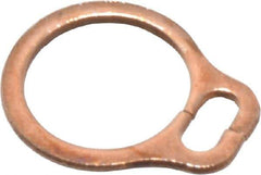 Rotor Clip - 0.117" Groove Diam, 1/8" Shaft Diam, Zinc-Plated Beryllium Copper, Snap External Retaining Rings - 0.012" Groove Width, 0.004" Groove Depth, 0.01" Ring Thickness - USA Tool & Supply
