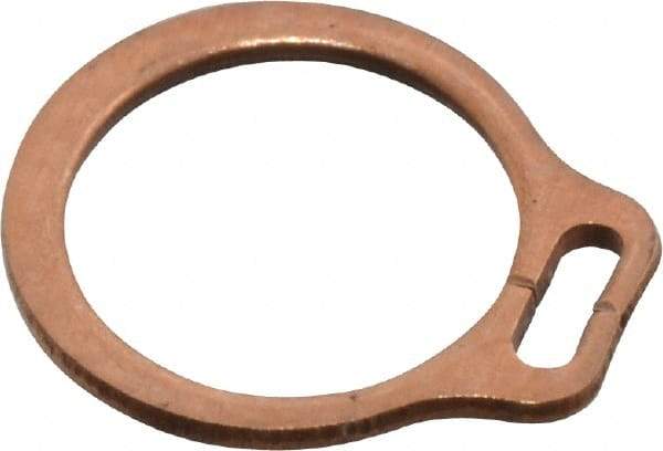 Rotor Clip - 0.175" Groove Diam, 3/16" Shaft Diam, Zinc-Plated Beryllium Copper, Snap External Retaining Rings - 0.018" Groove Width, 0.006" Groove Depth, 0.015" Ring Thickness - USA Tool & Supply