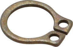 Rotor Clip - 0.23" Groove Diam, 1/4" Shaft Diam, Zinc Yellow Dichromate Steel, Snap External Retaining Rings - 0.029" Groove Width, 0.01" Groove Depth, 0.025" Ring Thickness, Grade 1060-1090 - USA Tool & Supply