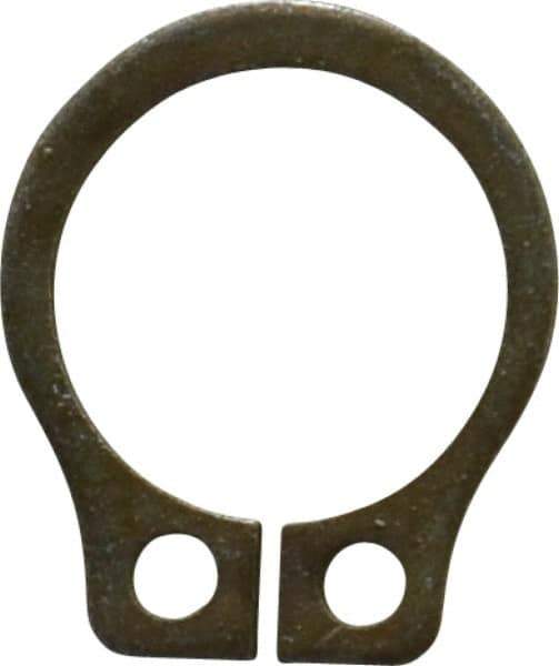 Rotor Clip - 0.261" Groove Diam, 9/32" Shaft Diam, Zinc Yellow Dichromate Steel, Snap External Retaining Rings - 0.029" Groove Width, 0.01" Groove Depth, 0.025" Ring Thickness, Grade 1060-1090 - USA Tool & Supply