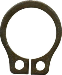 Rotor Clip - 0.261" Groove Diam, 9/32" Shaft Diam, Zinc Yellow Dichromate Steel, Snap External Retaining Rings - 0.029" Groove Width, 0.01" Groove Depth, 0.025" Ring Thickness, Grade 1060-1090 - USA Tool & Supply