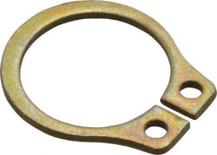 Rotor Clip - 0.321" Groove Diam, 11/32" Shaft Diam, Zinc Yellow Dichromate Steel, Snap External Retaining Rings - 0.029" Groove Width, 0.011" Groove Depth, 0.025" Ring Thickness, Grade 1060-1090 - USA Tool & Supply