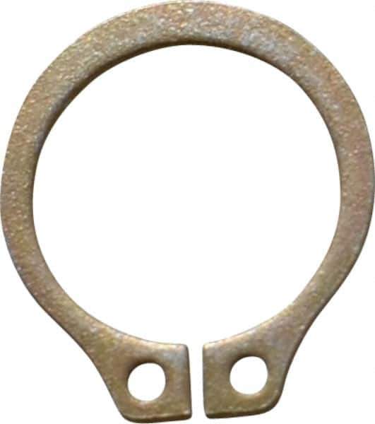 Rotor Clip - 0.382" Groove Diam, 13/32" Shaft Diam, Zinc Yellow Dichromate Steel, Snap External Retaining Rings - 0.029" Groove Width, 0.012" Groove Depth, 0.025" Ring Thickness, Grade 1060-1090 - USA Tool & Supply