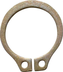 Rotor Clip - 0.382" Groove Diam, 13/32" Shaft Diam, Zinc Yellow Dichromate Steel, Snap External Retaining Rings - 0.029" Groove Width, 0.012" Groove Depth, 0.025" Ring Thickness, Grade 1060-1090 - USA Tool & Supply