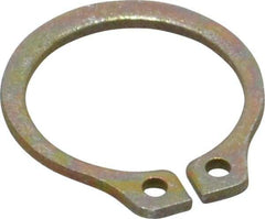 Rotor Clip - 0.468" Groove Diam, 1/2" Shaft Diam, Zinc Yellow Dichromate Steel, Snap External Retaining Rings - 0.039" Groove Width, 0.016" Groove Depth, 0.035" Ring Thickness, Grade 1060-1090 - USA Tool & Supply