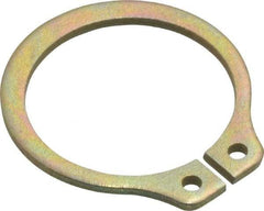 Rotor Clip - 0.646" Groove Diam, 11/16" Shaft Diam, Zinc Yellow Dichromate Steel, Snap External Retaining Rings - 0.046" Groove Width, 0.021" Groove Depth, 0.042" Ring Thickness, Grade 1060-1090 - USA Tool & Supply