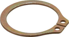 Rotor Clip - 0.882" Groove Diam, 15/16" Shaft Diam, Zinc Yellow Dichromate Steel, Snap External Retaining Rings - 0.046" Groove Width, 0.028" Groove Depth, 0.042" Ring Thickness, Grade 1060-1090 - USA Tool & Supply