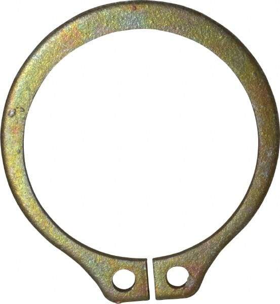 Rotor Clip - 0.94" Groove Diam, 1" Shaft Diam, Zinc Yellow Dichromate Steel, Snap External Retaining Rings - 0.046" Groove Width, 0.03" Groove Depth, 0.042" Ring Thickness, Grade 1060-1090 - USA Tool & Supply