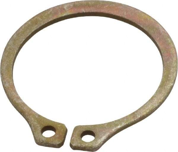 Rotor Clip - 1" Groove Diam, 1-1/16" Shaft Diam, Zinc Yellow Dichromate Steel, Snap External Retaining Rings - 0.056" Groove Width, 0.032" Groove Depth, 0.05" Ring Thickness, Grade 1060-1090 - USA Tool & Supply