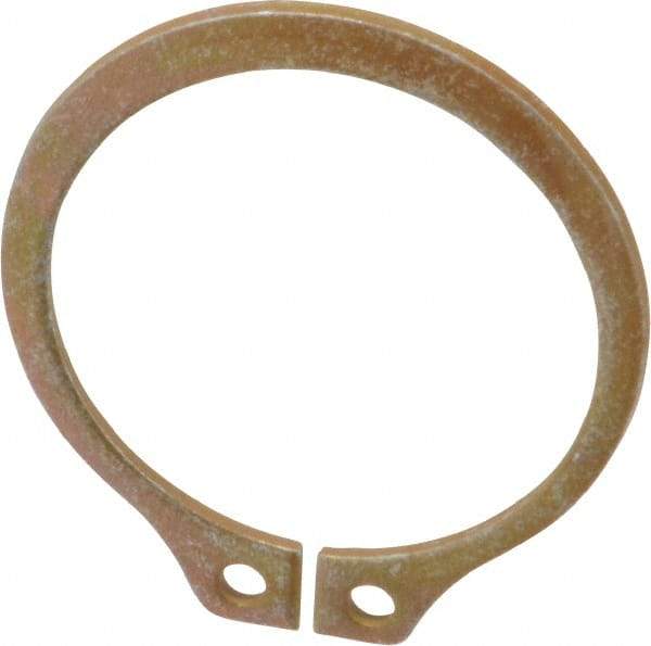 Rotor Clip - 1.059" Groove Diam, 1-1/8" Shaft Diam, Zinc Yellow Dichromate Steel, Snap External Retaining Rings - 0.056" Groove Width, 0.033" Groove Depth, 0.05" Ring Thickness, Grade 1060-1090 - USA Tool & Supply