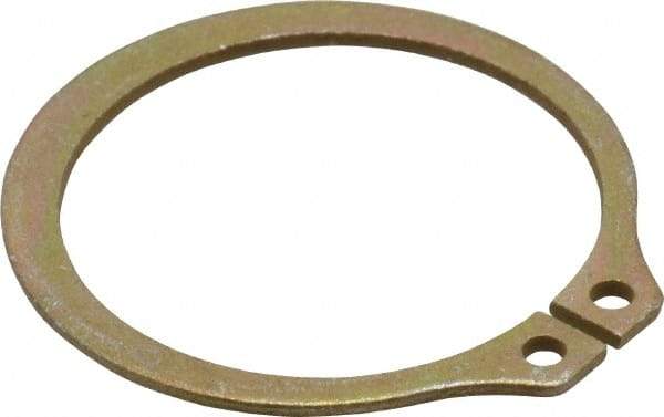 Rotor Clip - 1-13/32" Groove Diam, 1-1/2" Shaft Diam, Zinc Yellow Dichromate Steel, Snap External Retaining Rings - 0.056" Groove Width, 0.047" Groove Depth, 0.05" Ring Thickness, Grade 1060-1090 - USA Tool & Supply
