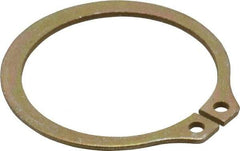 Rotor Clip - 1-13/32" Groove Diam, 1-1/2" Shaft Diam, Zinc Yellow Dichromate Steel, Snap External Retaining Rings - 0.056" Groove Width, 0.047" Groove Depth, 0.05" Ring Thickness, Grade 1060-1090 - USA Tool & Supply