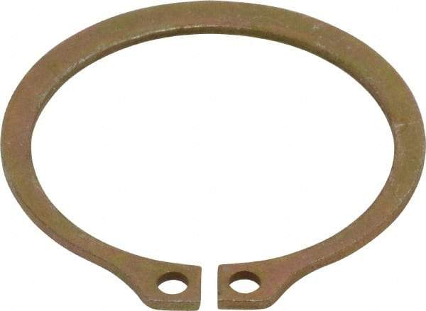Rotor Clip - 1.65" Groove Diam, 1-3/4" Shaft Diam, Zinc Yellow Dichromate Steel, Snap External Retaining Rings - 0.068" Groove Width, 0.05" Groove Depth, 0.062" Ring Thickness, Grade 1060-1090 - USA Tool & Supply