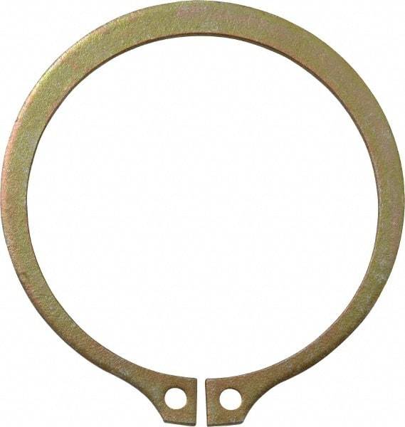 Rotor Clip - 2.239" Groove Diam, 2-3/8" Shaft Diam, Zinc Yellow Dichromate Steel, Snap External Retaining Rings - 0.086" Groove Width, 0.068" Groove Depth, 0.078" Ring Thickness, Grade 1060-1090 - USA Tool & Supply