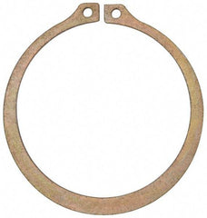 Rotor Clip - 2.481" Groove Diam, 2-5/8" Shaft Diam, Zinc Yellow Dichromate Steel, Snap External Retaining Rings - 0.086" Groove Width, 0.072" Groove Depth, 0.078" Ring Thickness, Grade 1060-1090 - USA Tool & Supply