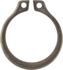 Rotor Clip - 0.53" Groove Diam, 9/16" Shaft Diam, Zinc-Plated Stainless Steel, Snap External Retaining Rings - 0.039" Groove Width, 0.016" Groove Depth, 0.035" Ring Thickness, Grade 15-7 Grade 632 - USA Tool & Supply
